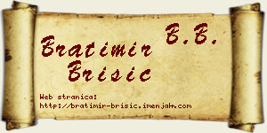 Bratimir Brisić vizit kartica